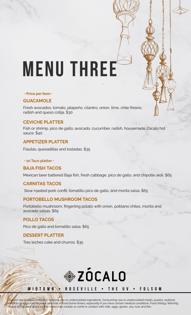 The Menu THREE - Banquet Cocktail